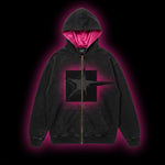 Black Star Zip-Up Hoodie - Black 1