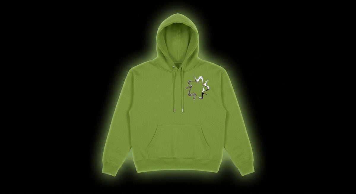 Binary Globe Hoodie — Green