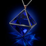 Octahedron Pendant - Blue 1