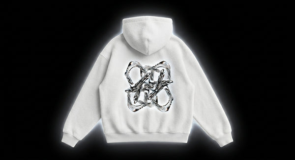Face Mask Zip-Up Hoodie - White — alternate